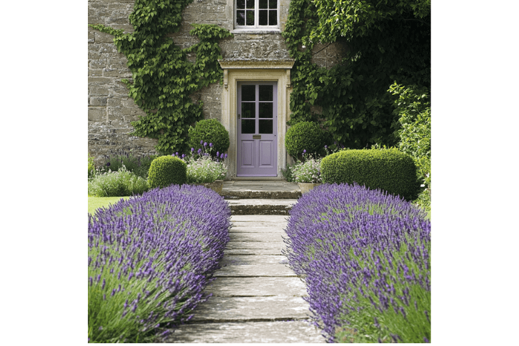 lavender path to front door lavender path to front door