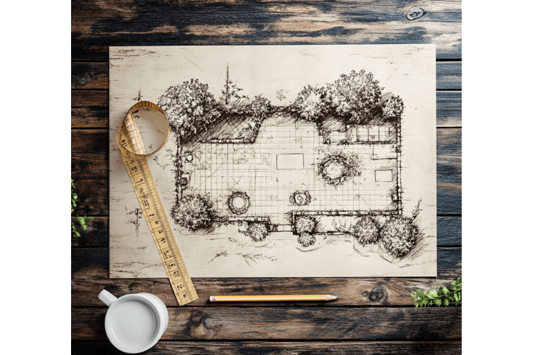 garden design plan drawing