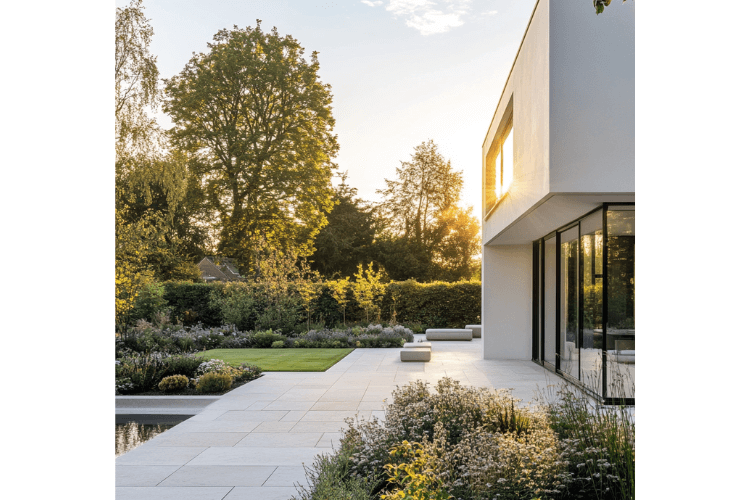 modern garden with patio modern garden with patio