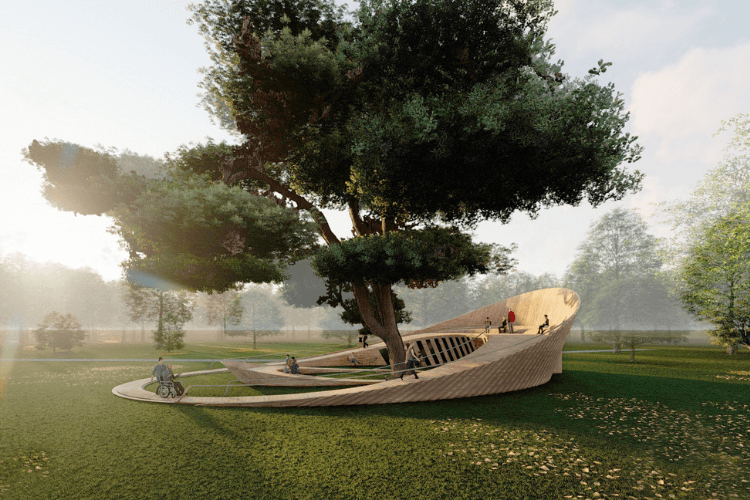Concept of an accessible treehouse design for kew gardens