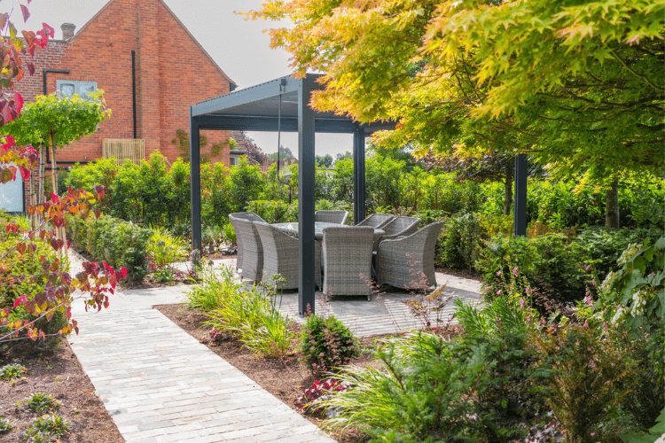 pergola and seating