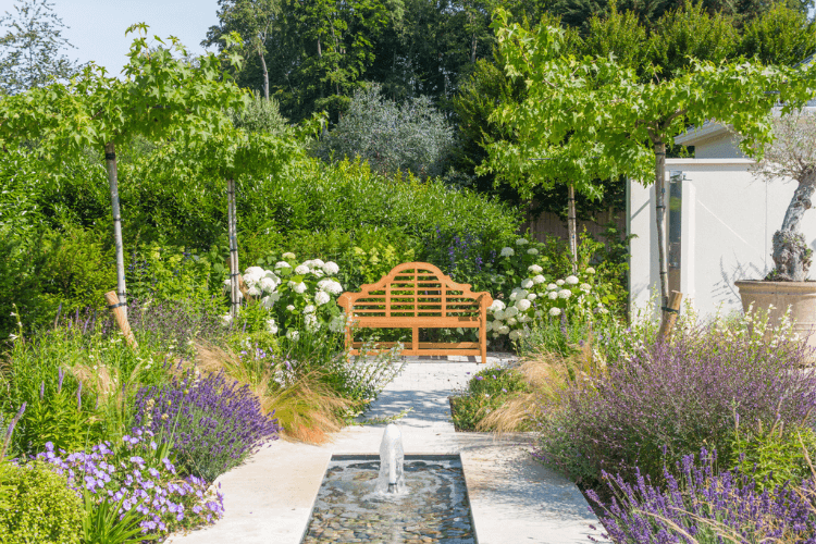 private seating in large garden