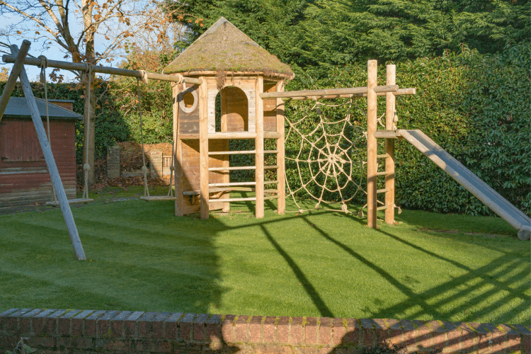 luxury private garden climbing frame fortress